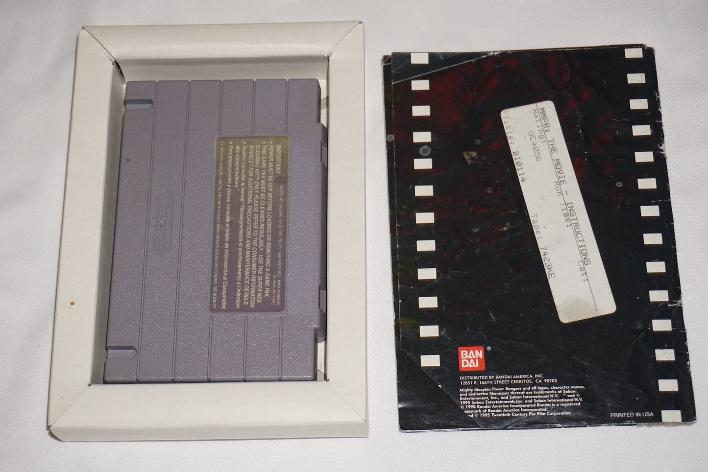 Mighty Morphin Power Rangers: Movie (Super Nintendo SNES) Complete in Box CIB