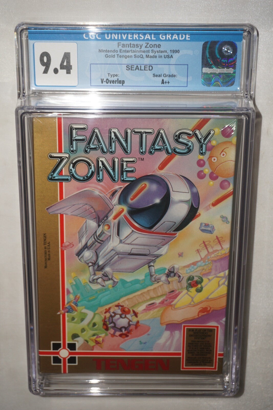 Fantasy Zone (Nintendo NES) CGC 9.4 A+ NEW Sealed