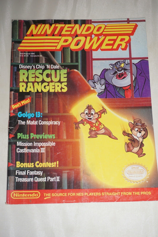 July/August 1990 Chip N Dale Nintendo Power Magazine #1 Poster