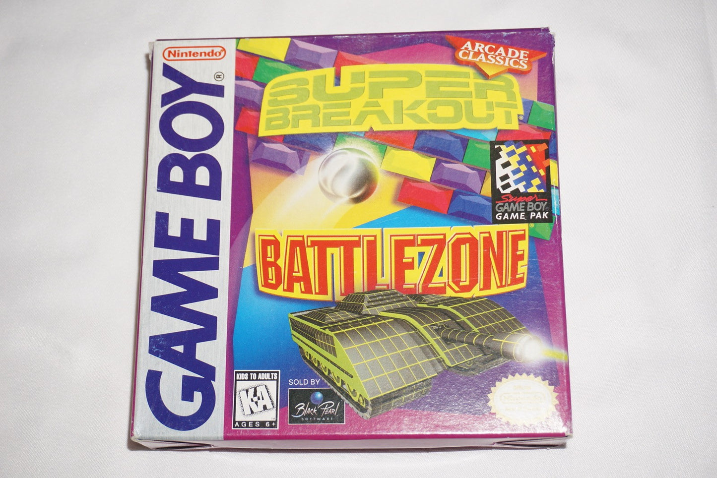 Super Breakout/Battlezone (Game Boy Gameboy) Complete in Box w/ Reg Poster CIB
