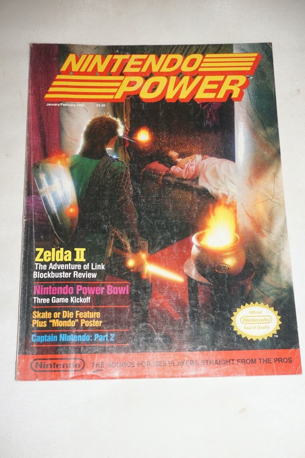 January/February 1989 Zelda II Nintendo Power Magazine #1 Poster
