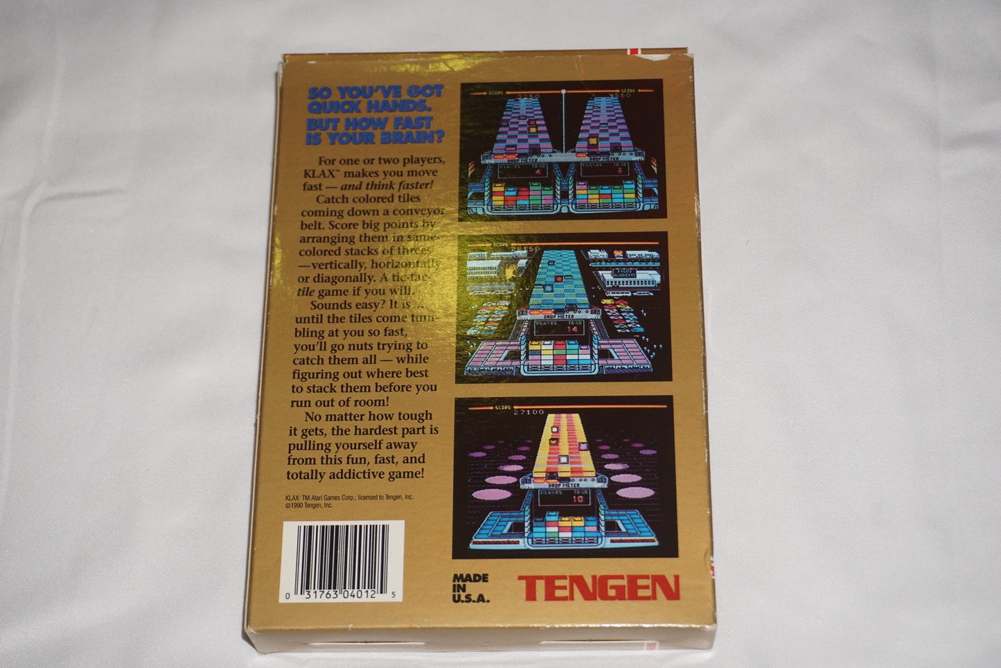 Klax (Nintendo NES) Complete in Box w/ Reg CIB