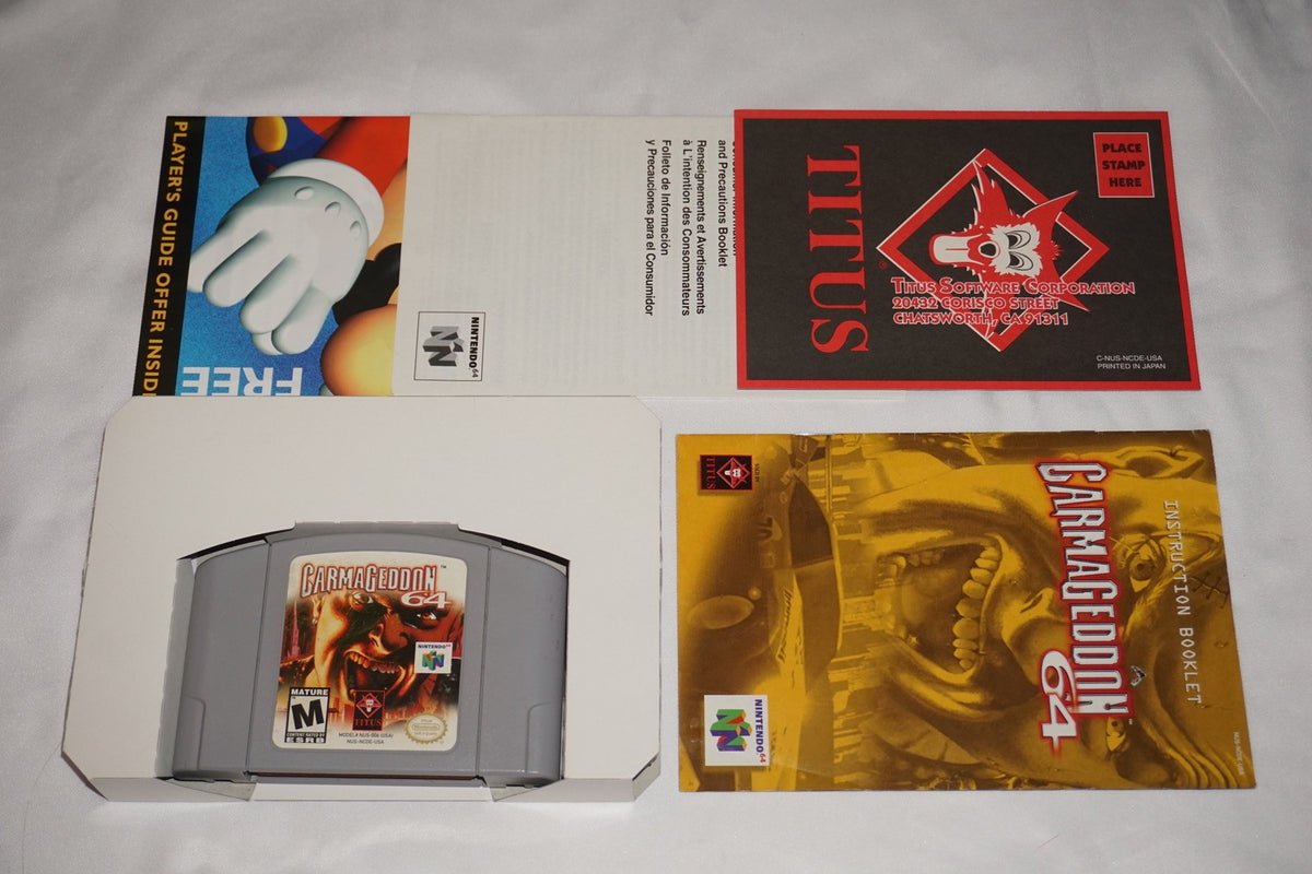 Carmageddon (Nintendo 64 N64) Complete in Box w/ Reg CIB