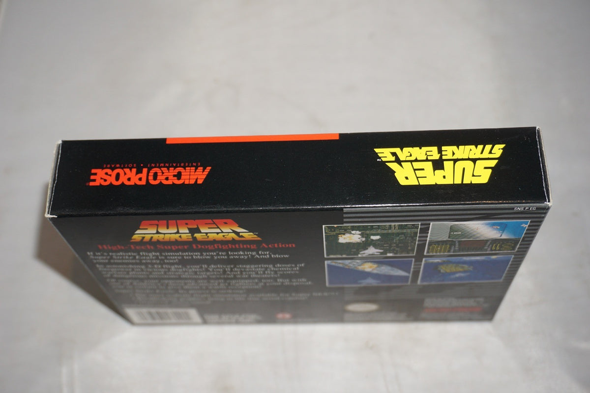 Super Strike Eagle (Super Nintendo SNES) Complete in Box w/ Reg Card Poster CIB
