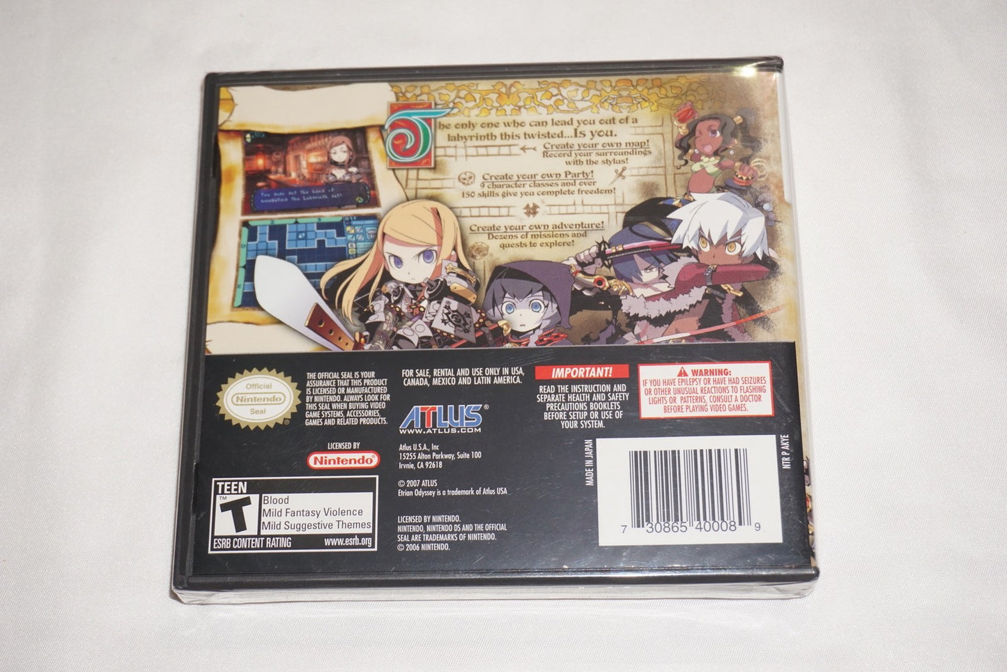 Etrian Odyssey 1 (Nintendo DS) NEW Sealed