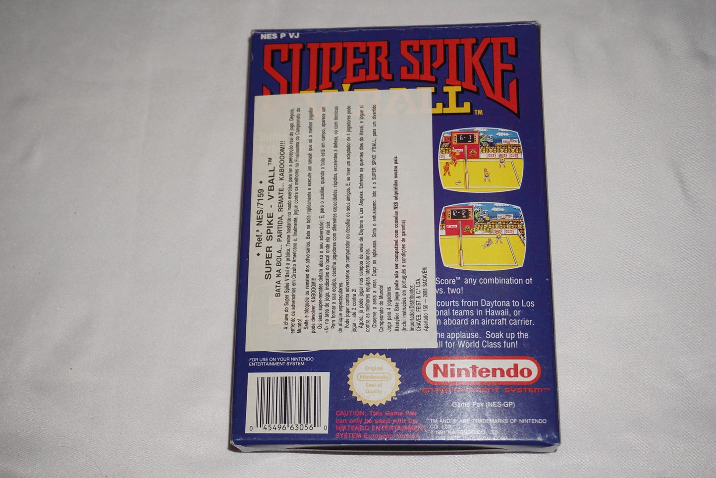 Superspike V'Ball (Nintendo NES) Complete in Box CIB PAL UK Import