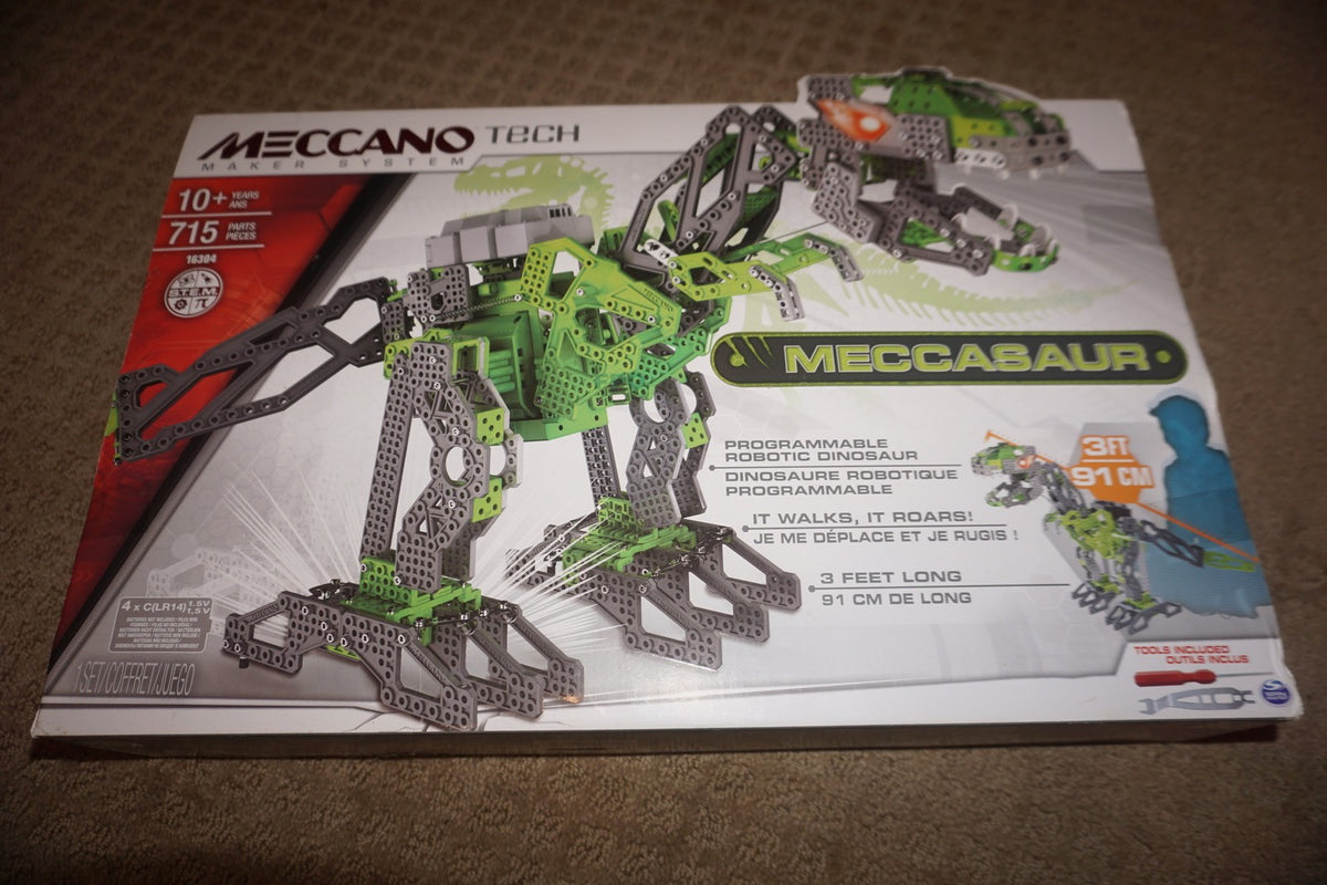 Meccano Meccasaur Gear Building Set - 715 Piece NEW SEALED Dinosaur