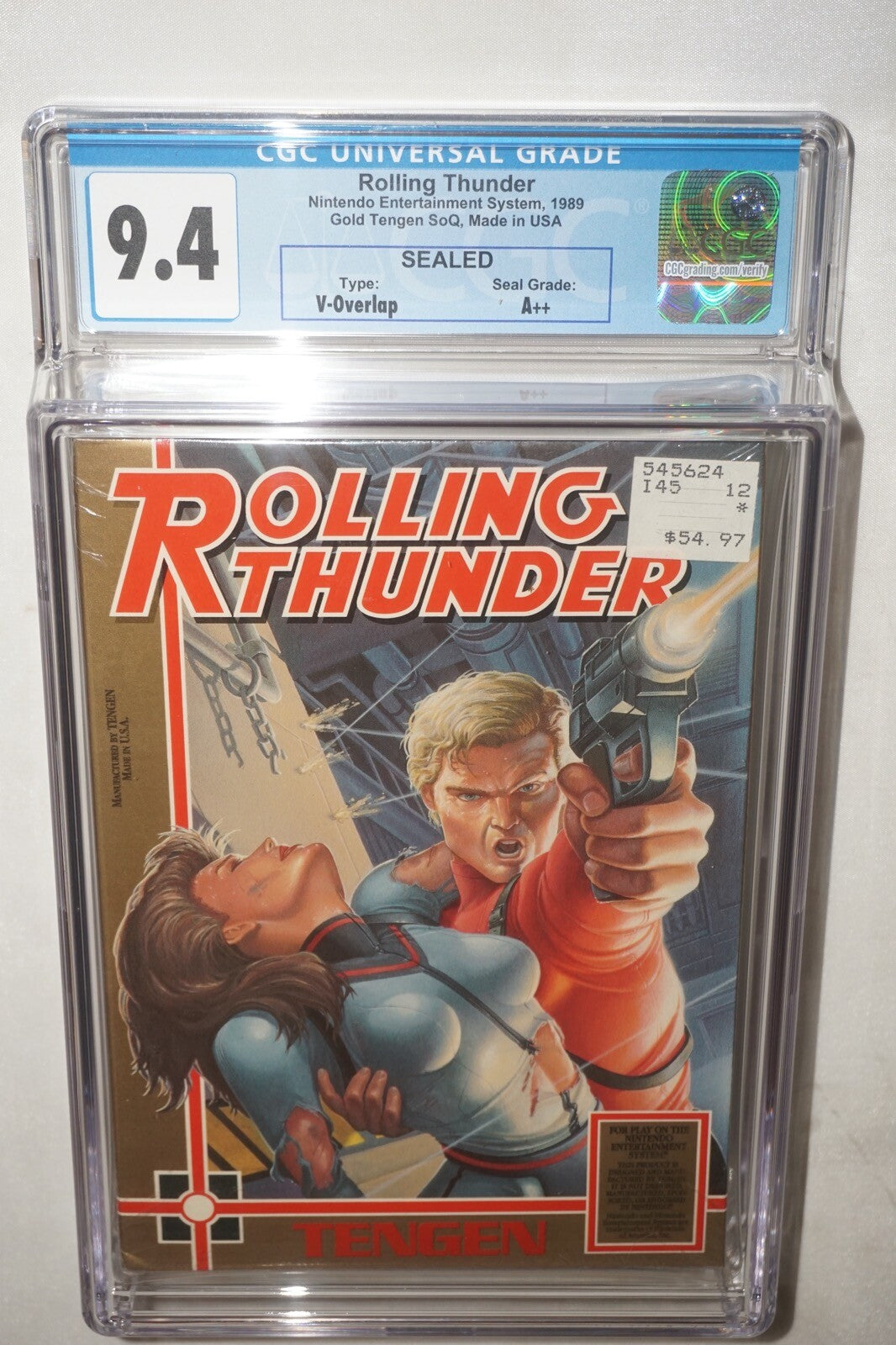 Rolling Thunder (Nintendo NES) CGC 9.4 A++ NEW Sealed