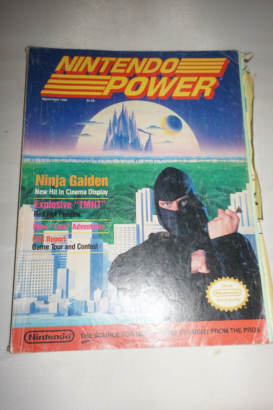 March/April 1989 Ninja Gaiden Nintendo Power Magazine #8 Poster