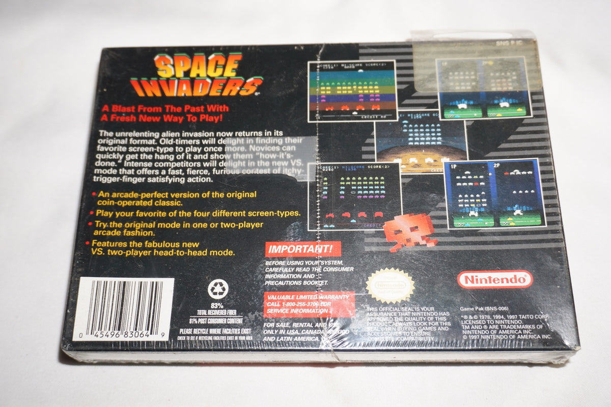 Space Invaders (Super Nintendo SNES) NEW Sealed
