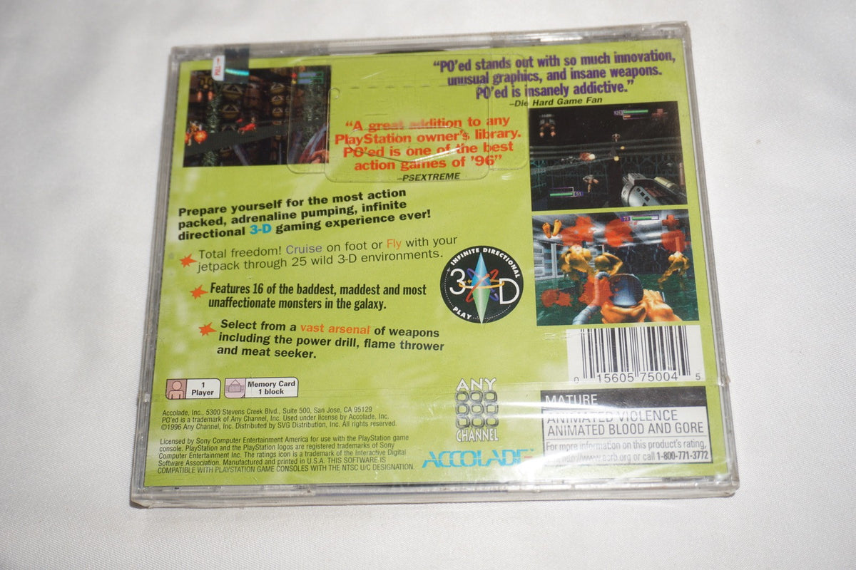 PO'ed (Sony Playstation 1 ps1) NEW Sealed