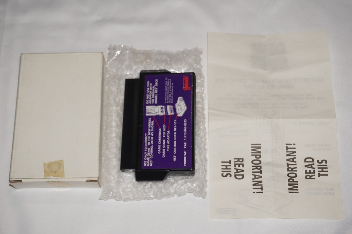 Top Loader Game Genie (Nintendo NES) Complete in Box CIB w/ Instructions