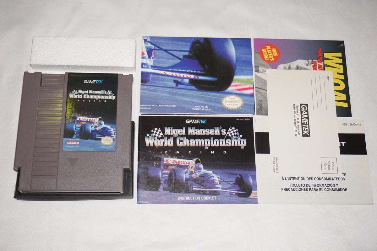 Nigel Mansell’s World Championship Racing (Nintendo NES) Complete Reg Poster CIB