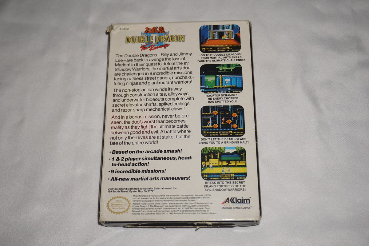 Double Dragon II 2 (Nintendo NES) Complete in Box CIB