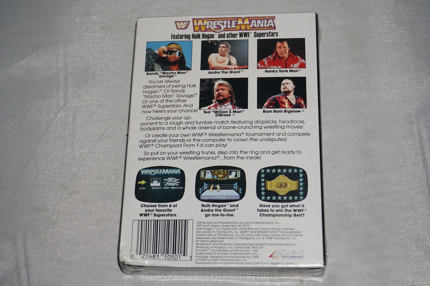 Wrestlemania WWF WWE (Nintendo NES) NEW Factory Sealed