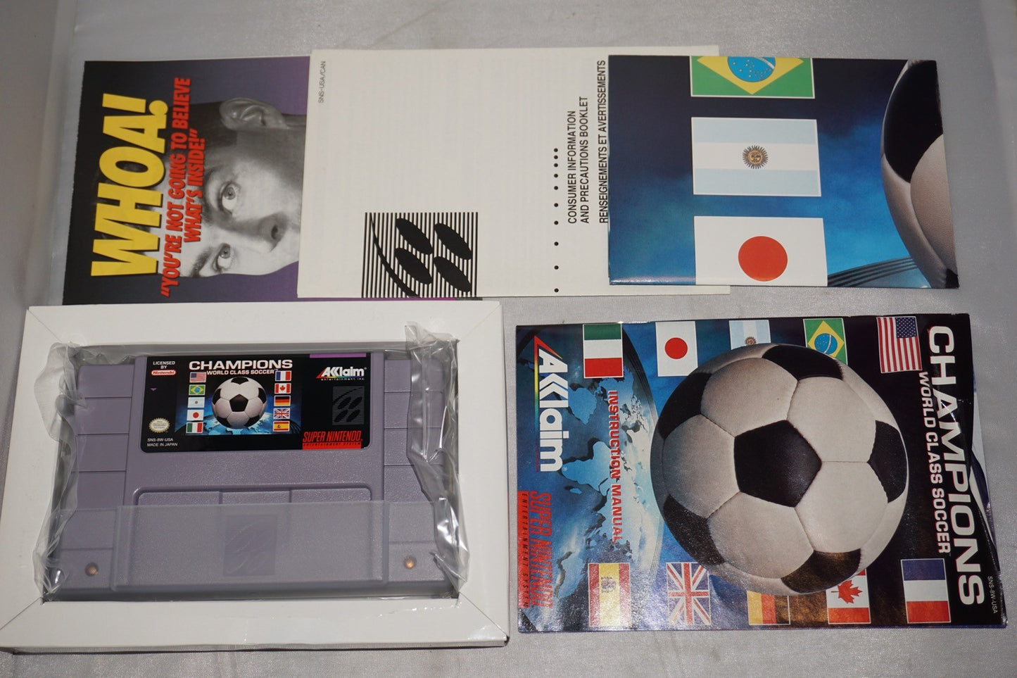 Champions World Class Soccer (Super Nintendo SNES) Complete Box w/ Reg Card CIB