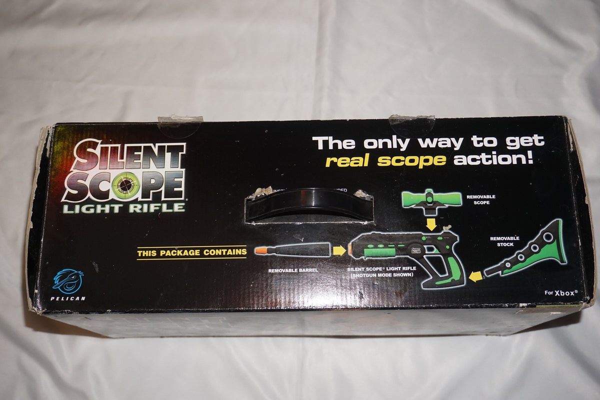 Silent Scope Light Rifle Gun (Microsoft Xbox) Complete in Box w/ Game Bundle