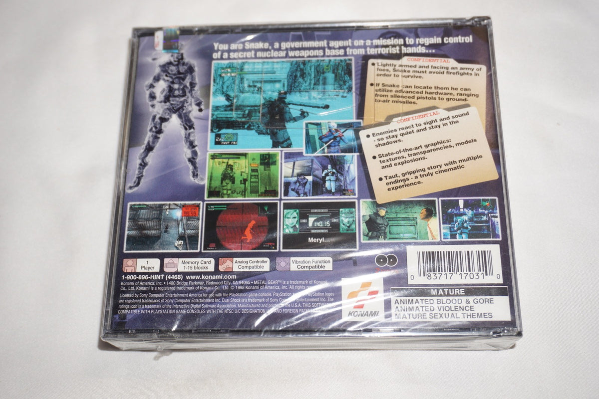 Metal Gear Solid Original (Sony Playstation 1 ps1) NEW Sealed