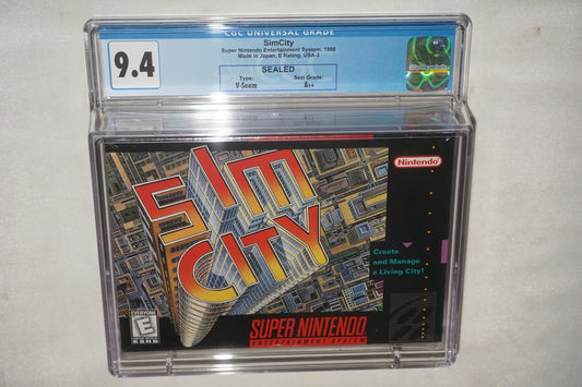SimCity (Super Nintendo SNES) CGC 9.4 A+ NEW Sealed