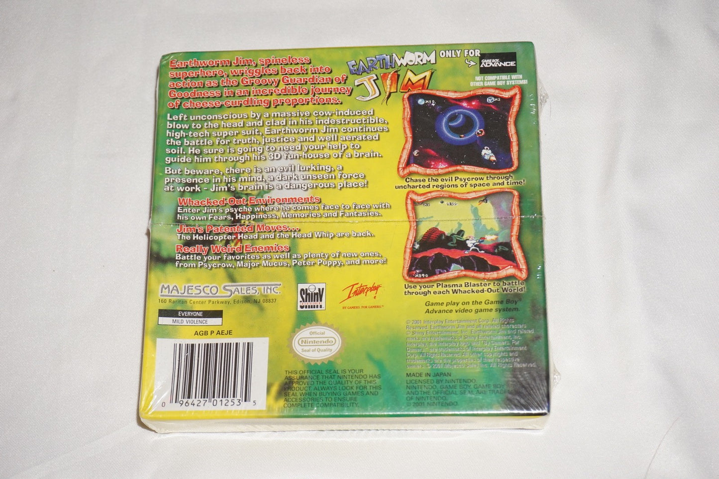 Earthworm Jim 1 (Nintendo Game Boy Advance GBA) NEW Sealed