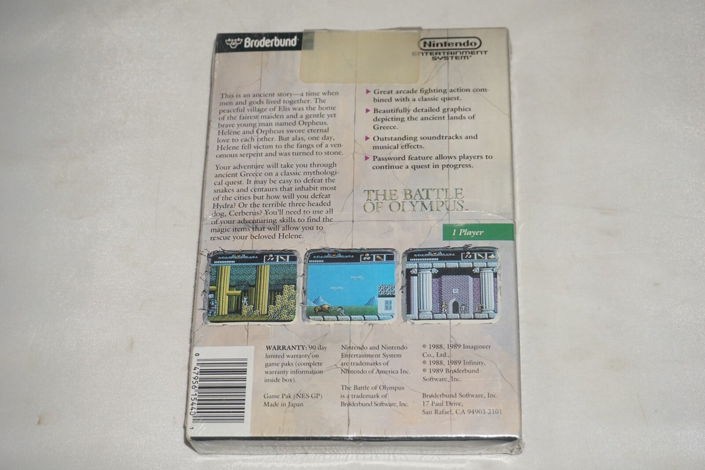 Battle Of Olympus (Nintendo NES) NEW Factory Sealed
