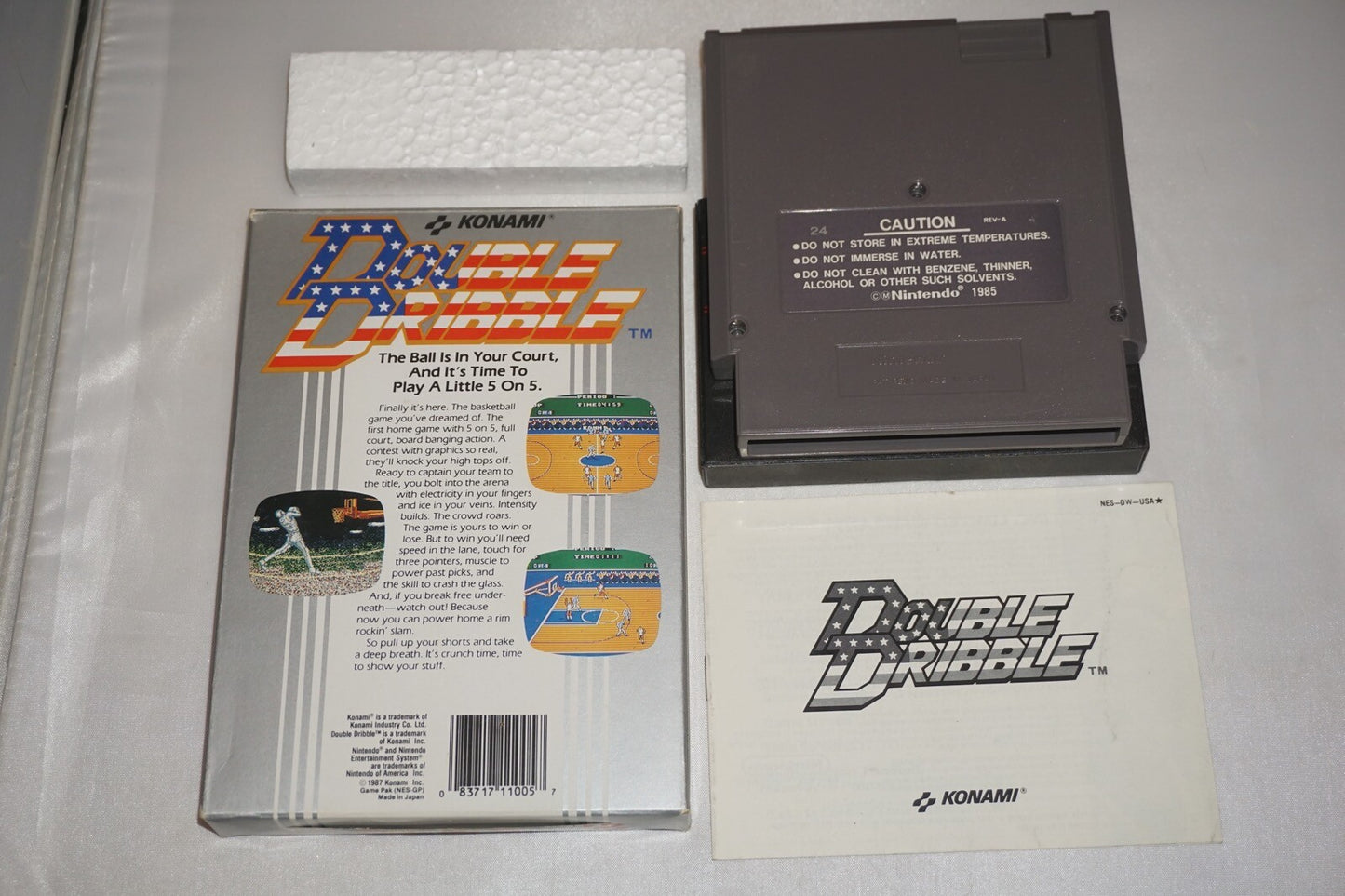 Double Dribble (Nintendo NES) Complete in Box CIB Near Mint