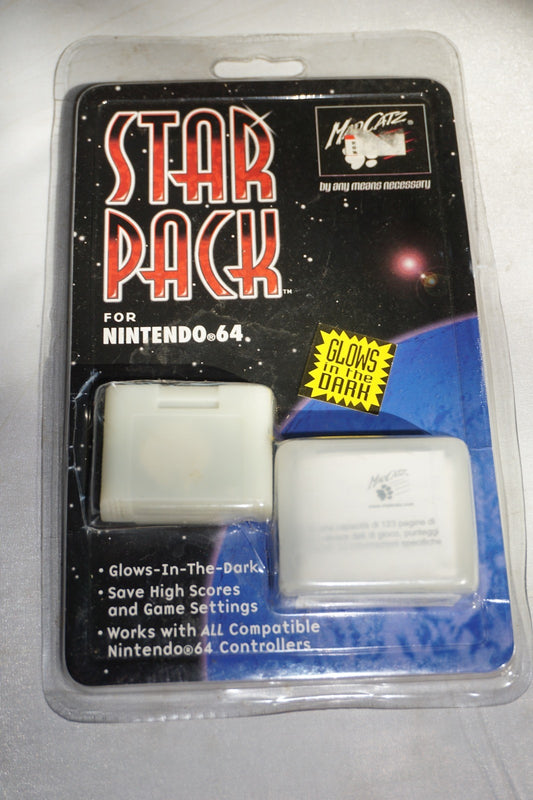 Mad Catz Star Pack (Nintendo 64 n64) NEW Sealed Memory Card Controller