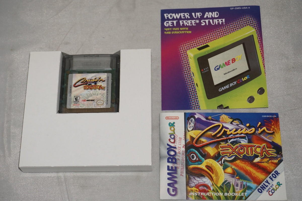 Cruis'n Exotica Cruisin (Nintendo Gameboy Color Game Boy GB) Complete CIB