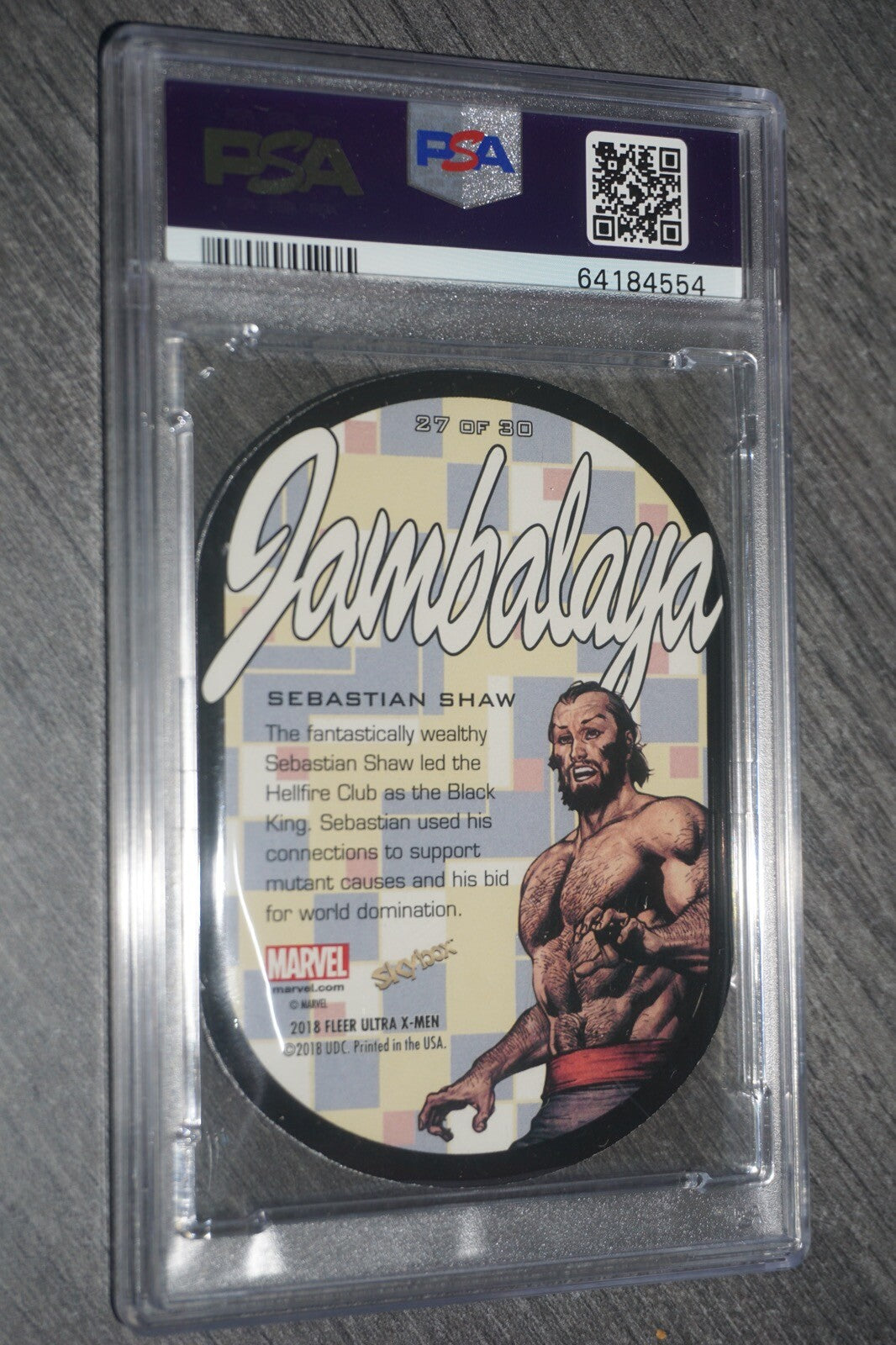 Sebastian Shaw 2018 Fleer Ultra X-Men Jambalaya #27 Mint Psa 9