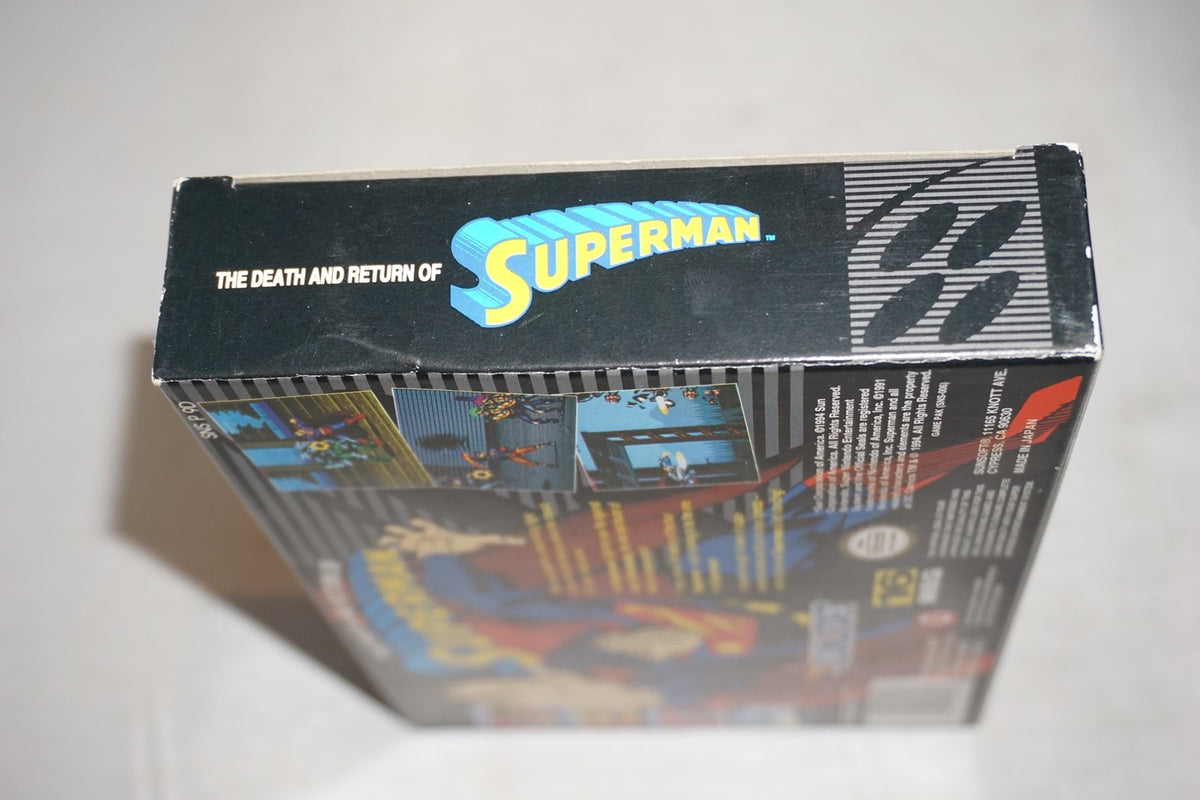 Death And Return Of Superman (Super Nintendo SNES) Complete in Box CIB