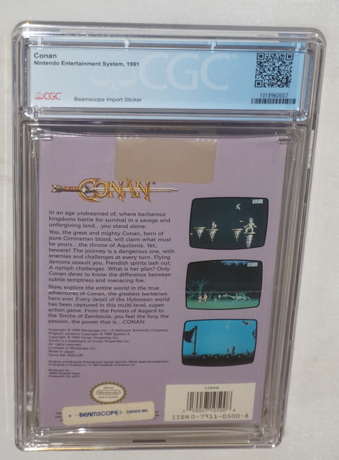 Conan the Mysteries of Time (Nintendo NES) CGC 9.2 B+ NEW Sealed