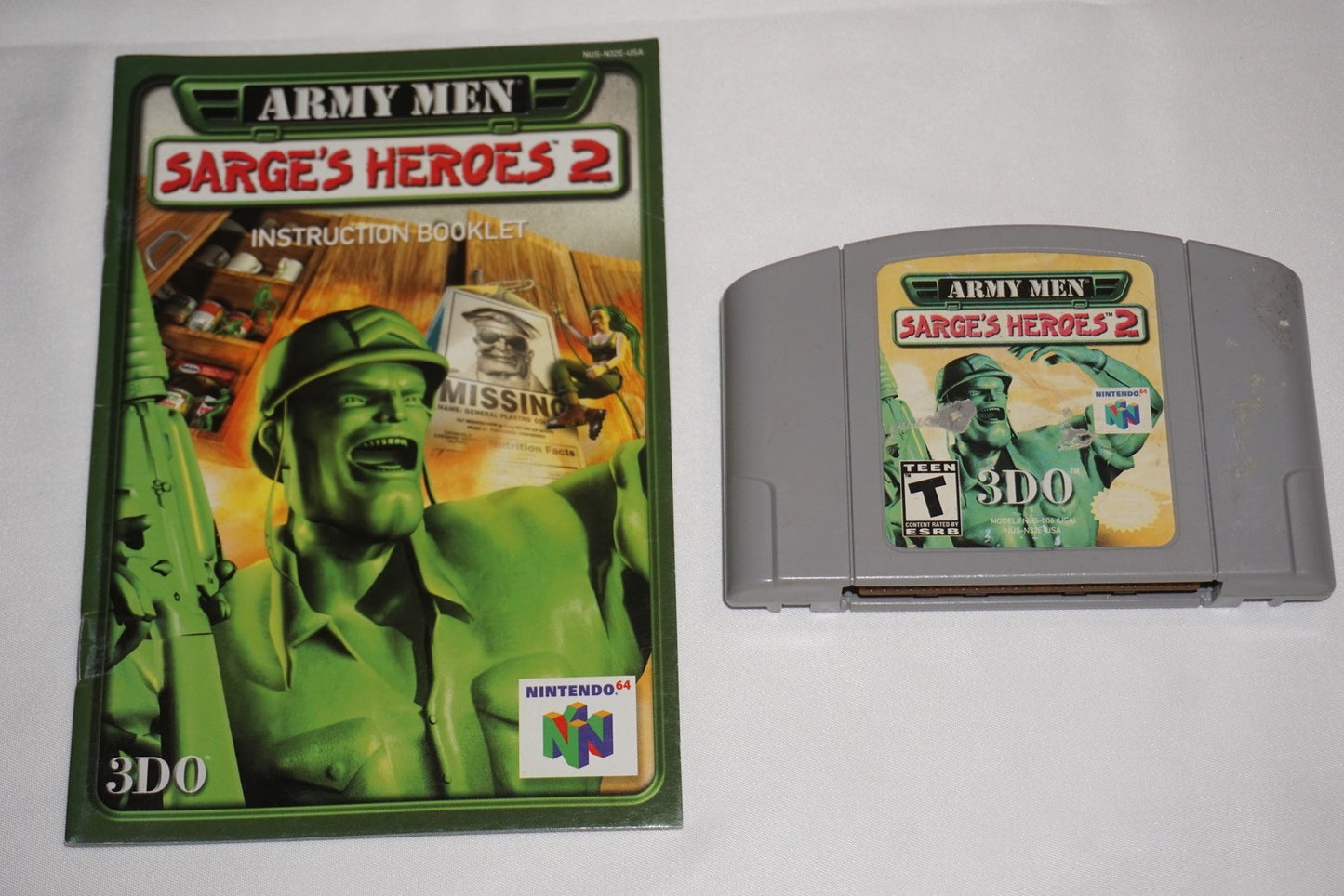 Army Men Sarge's Heroes 2 (Nintendo 64 N64) Complete in Box CIB