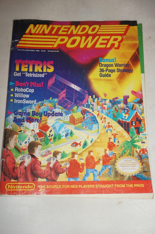 November/December 1989 Tetris Nintendo Power Magazine #6 Map Guide
