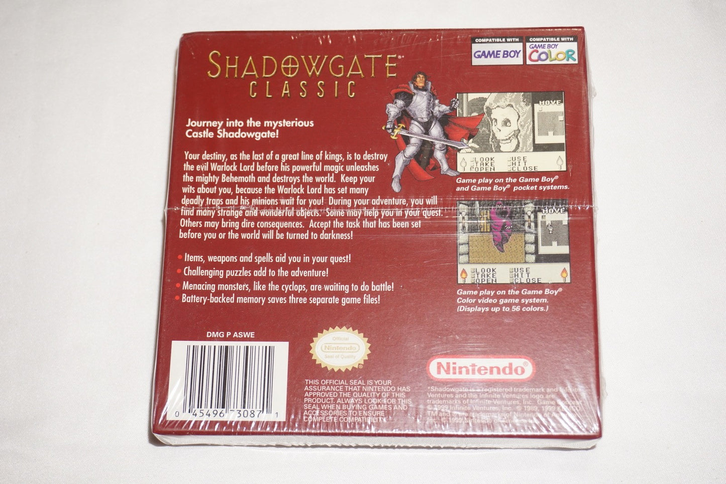 Shadowgate Classic (Nintendo Game Boy Color GBC) NEW Sealed