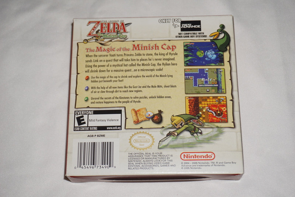 Legend of Zelda Minish Cap (Game Boy Advance GBA) Complete in Box CIB