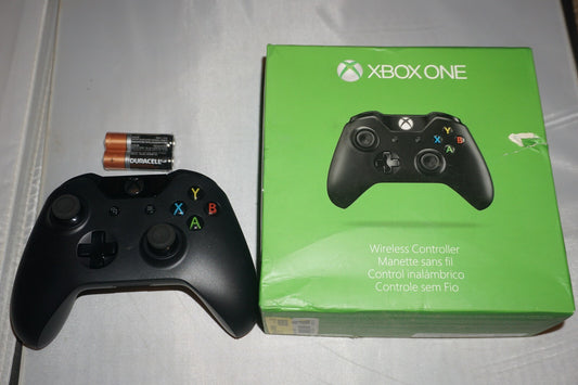 Black Wireless Controller (Microsoft Xbox One xb1)  with Box Official OEM