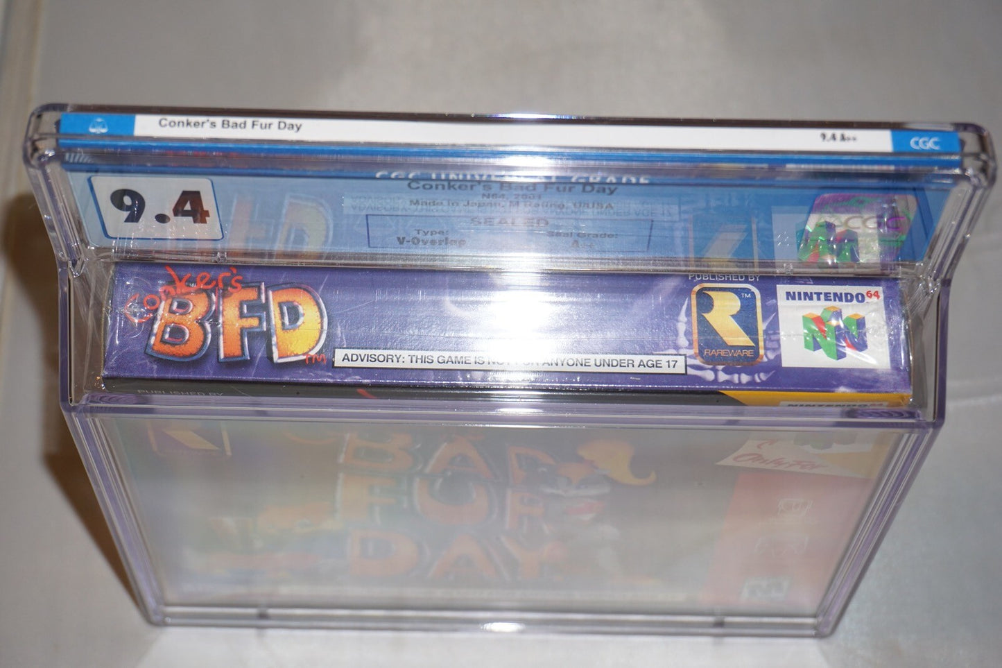 Conker's Bad Fur Day (Nintendo 64 N64) CGC 9.4 A++ NEW Sealed