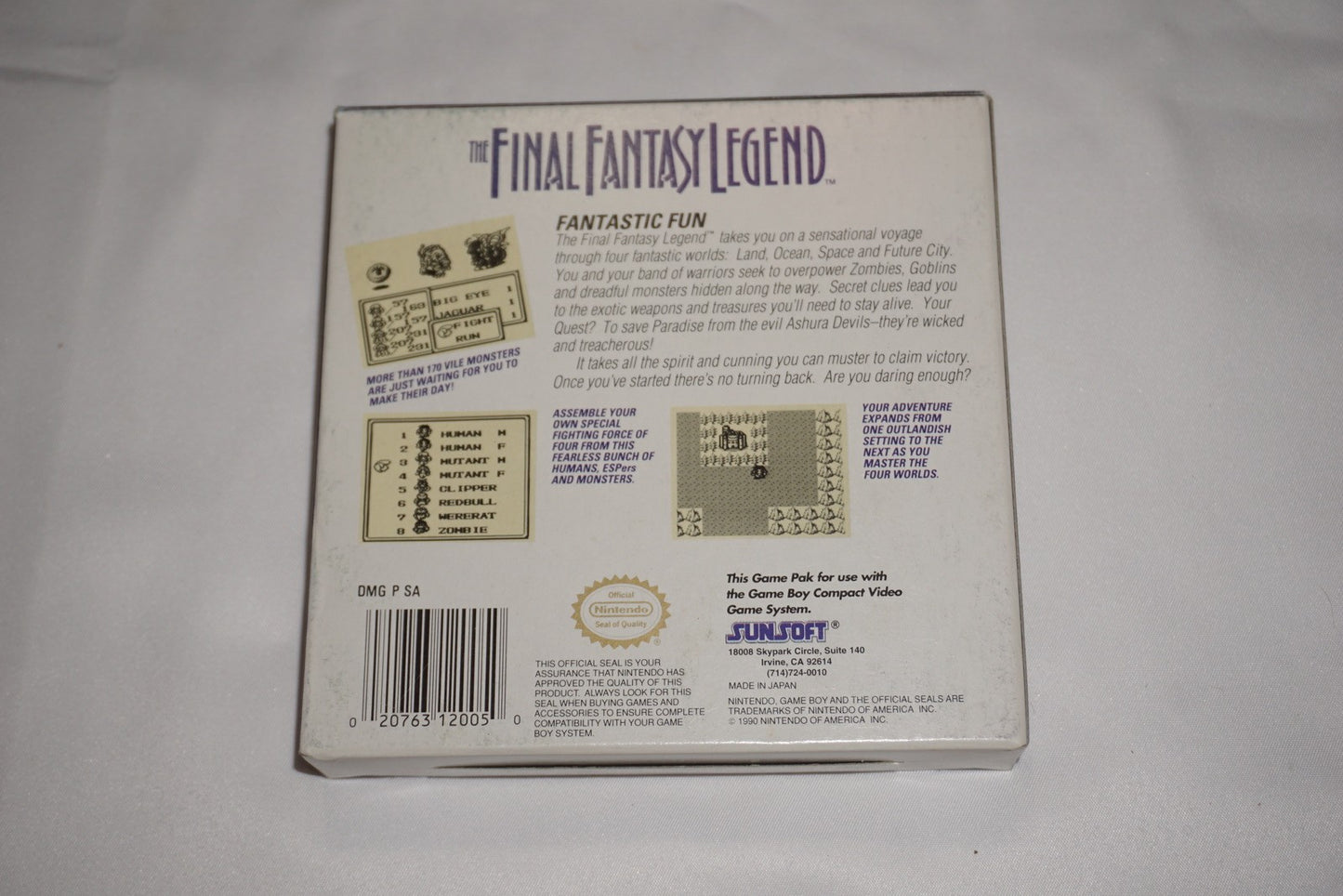 Final Fantasy Legend 1 (Nintendo Game Boy) Complete in Box w/ Poster CIB