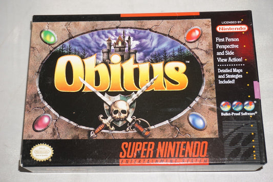 Obitus (Super Nintendo SNES) Complete in Box w/ Reg Card CIB