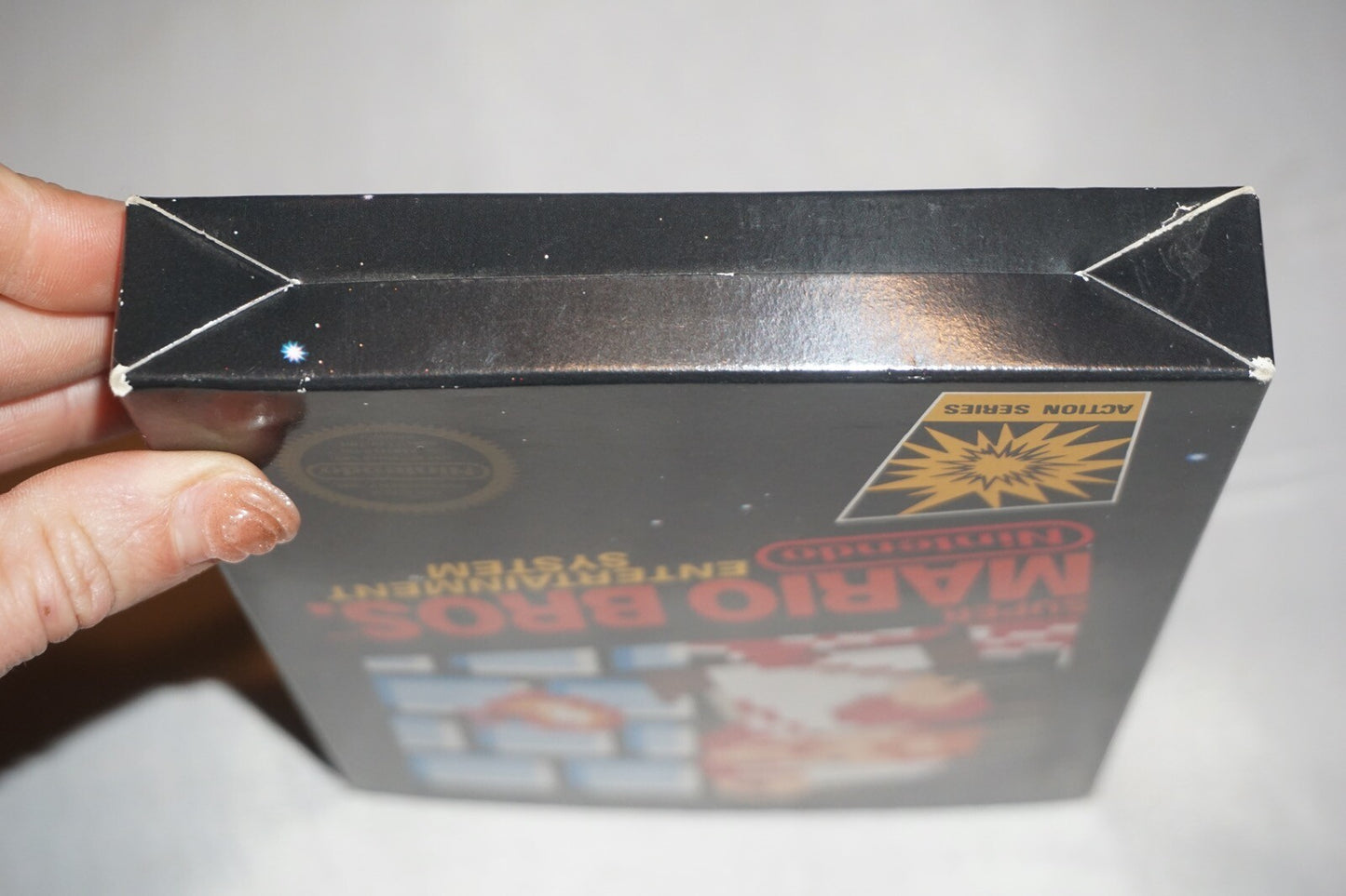 Super Mario Bros HANGTAB (Nintendo NES) Complete in Box CIB Near Mint #1