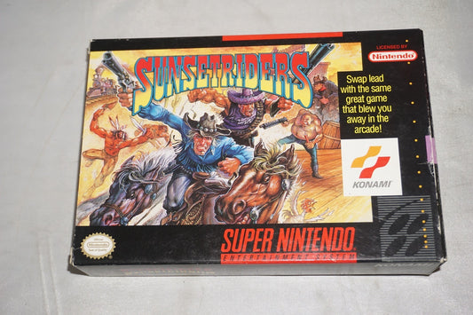 Sunset Riders (Super Nintendo SNES) Complete in Box w/ Reg Card CIB