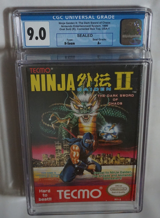 Ninja Gaiden II 2 (Nintendo NES) CGC 9.0 A+ NEW Sealed