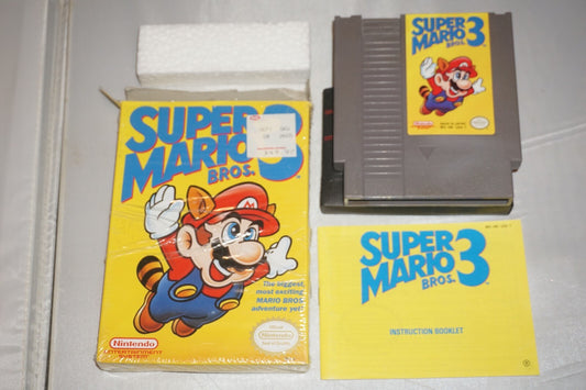 Super Mario Bros 3 (Nintendo NES) Complete in Box CIB Near Mint #5