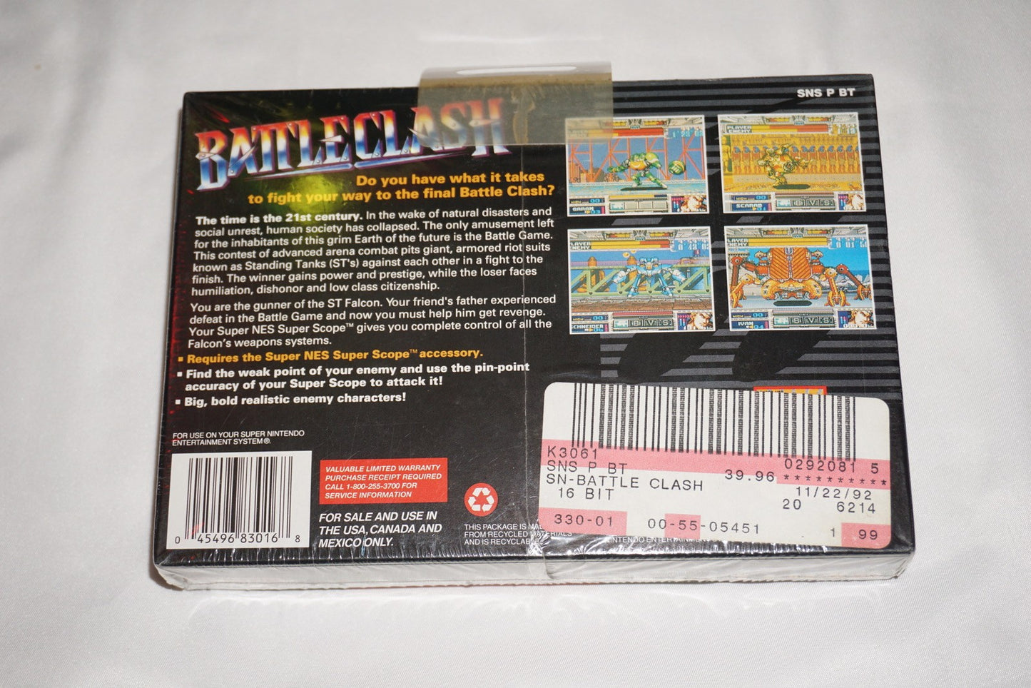 Battleclash (Super Nintendo SNES) NEW Sealed