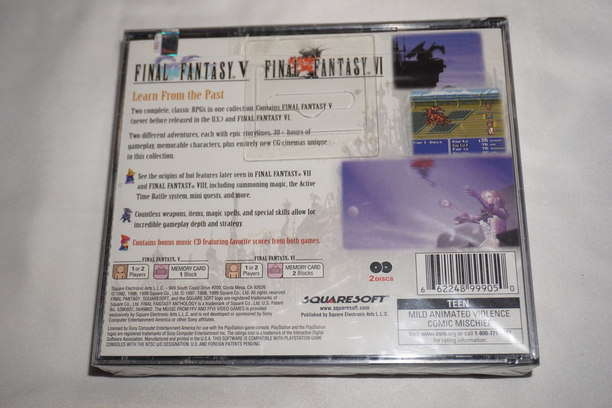 Final Fantasy Anthology Original Black (Sony Playstation 1 ps1) NEW Sealed