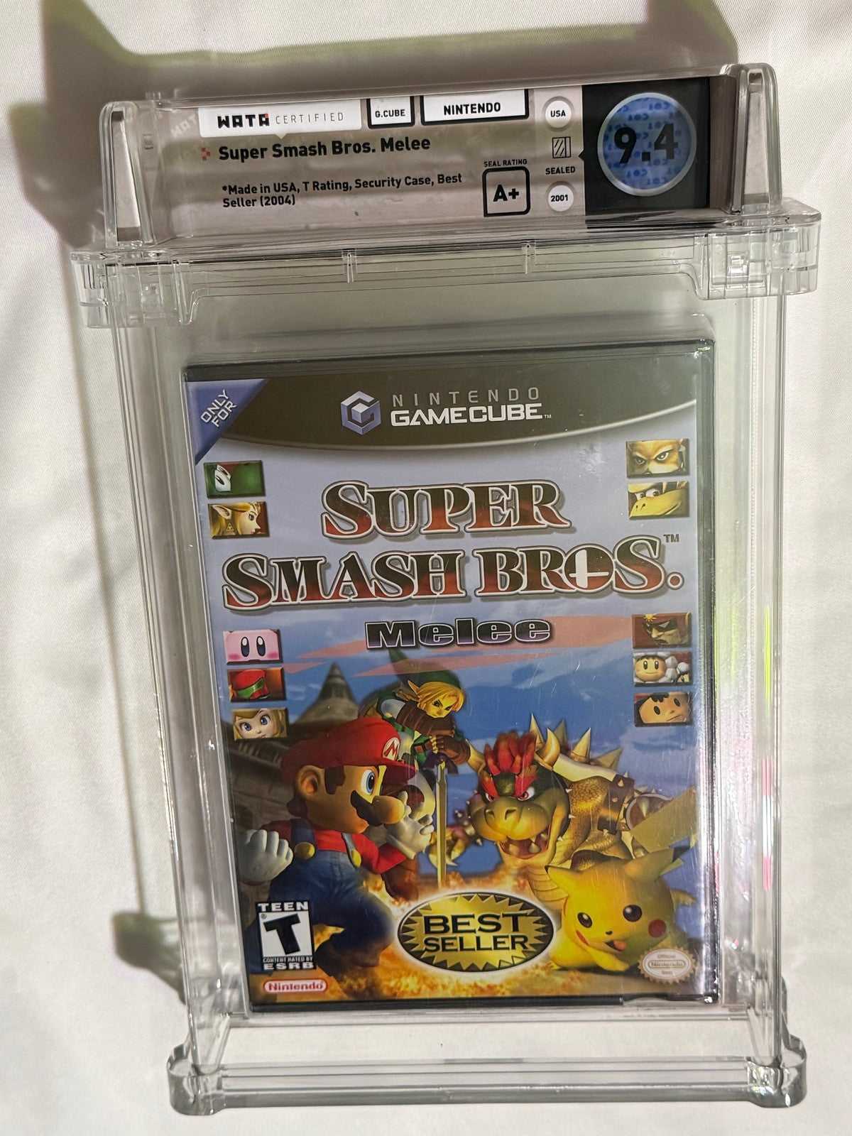 Super Smash Bros Melee (Nintendo Gamecube) NEW Sealed WATA 9.4 A+