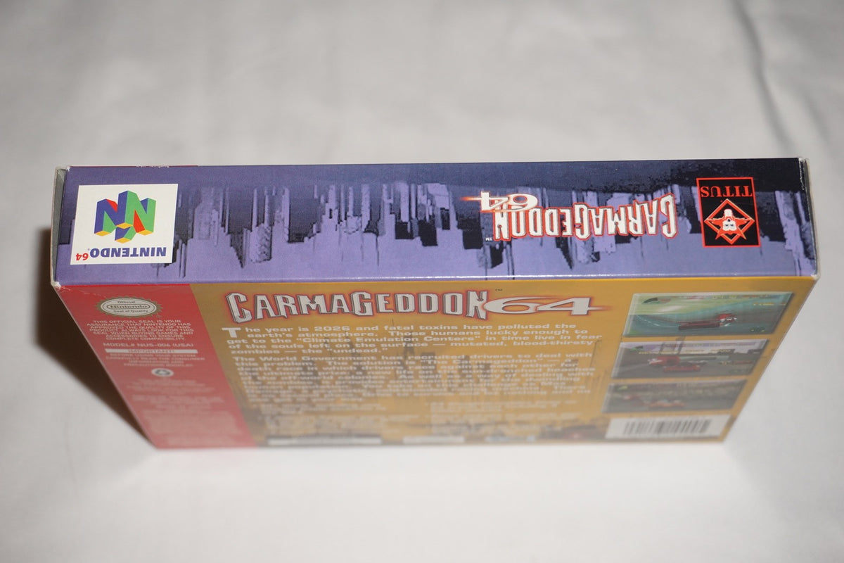 Carmageddon (Nintendo 64 N64) Complete in Box w/ Reg CIB