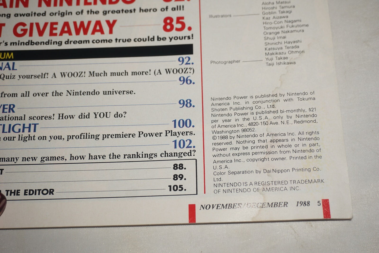 November/December 1988 Track Field II Nintendo Power Magazine #1 Poster