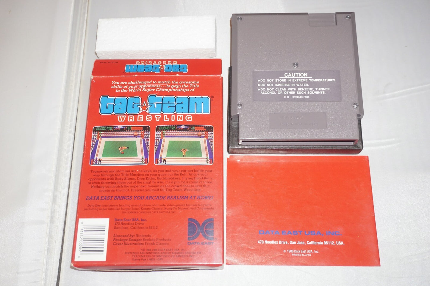 Tag Team Wrestling HANGTAB (Nintendo NES) Complete in Box CIB #1