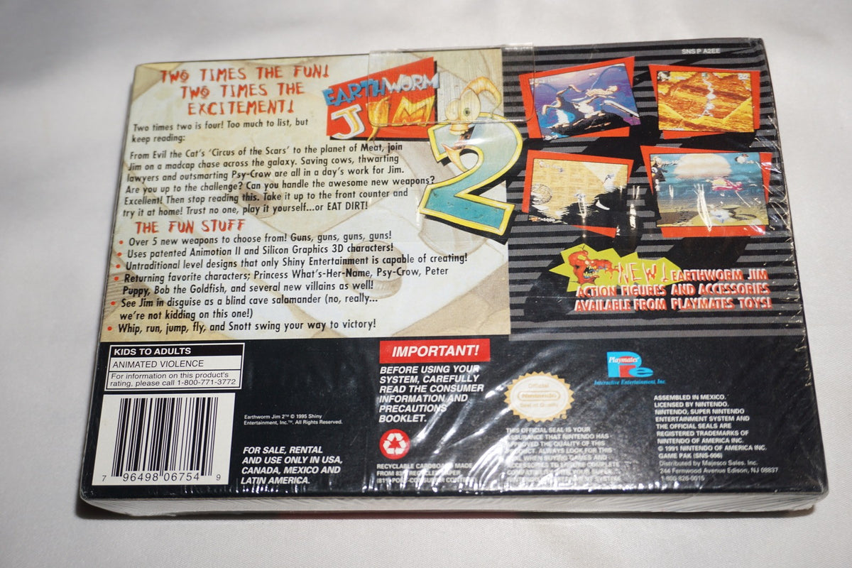 Earthworm Jim 2 (Super Nintendo SNES) NEW Sealed